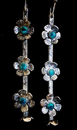Kingman Flower stem earrings